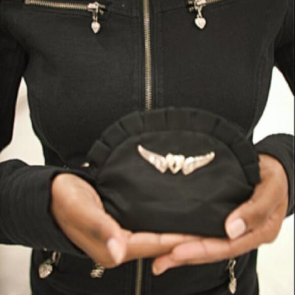 TWISTED HEART AMERICA 2 PIECE SWAVORSKI COAT Y2K RARE VINTAGE - Picture 4 of 8